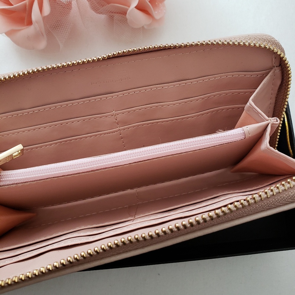 Bebe Poppy Blush Zip Around Wallet - Picture 3 of 7